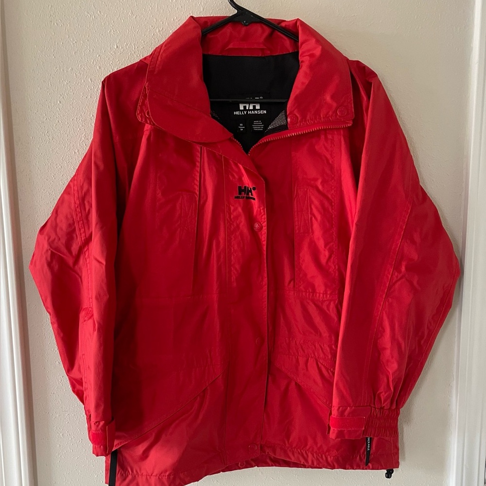 Helly Hansen Men XS / Women S Red Escape Utility Hooded Raincoat